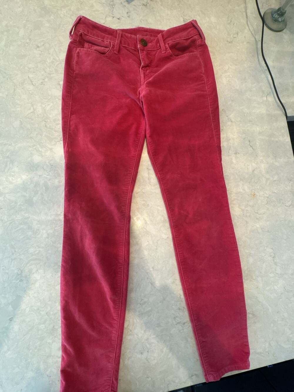 True Religion Pink Corduroy Skinny Pants Size 27